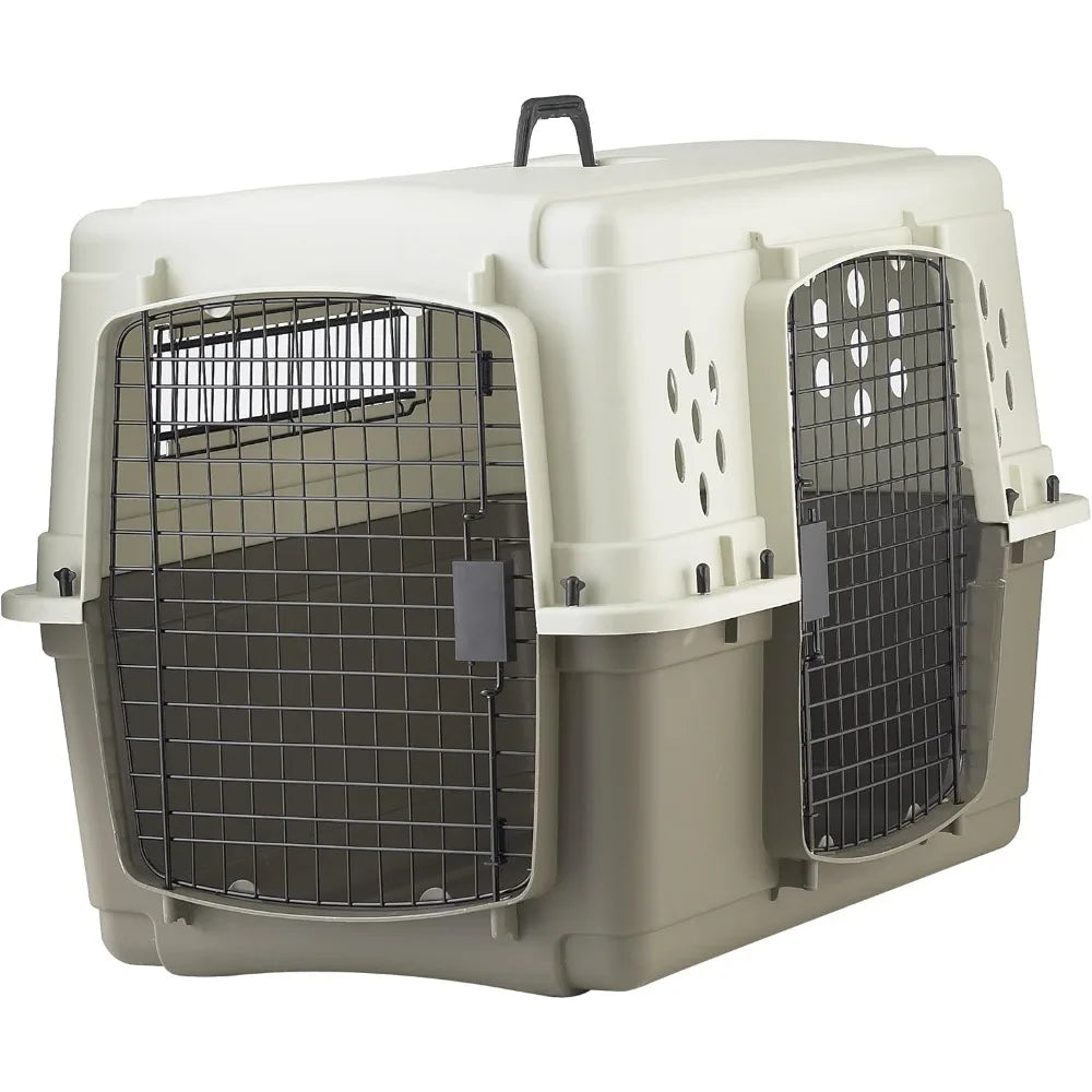 Two Door Dog Crate - Designed for Air Transport - Side Door Dog Kennel - Easy to Clean Pet Crate
