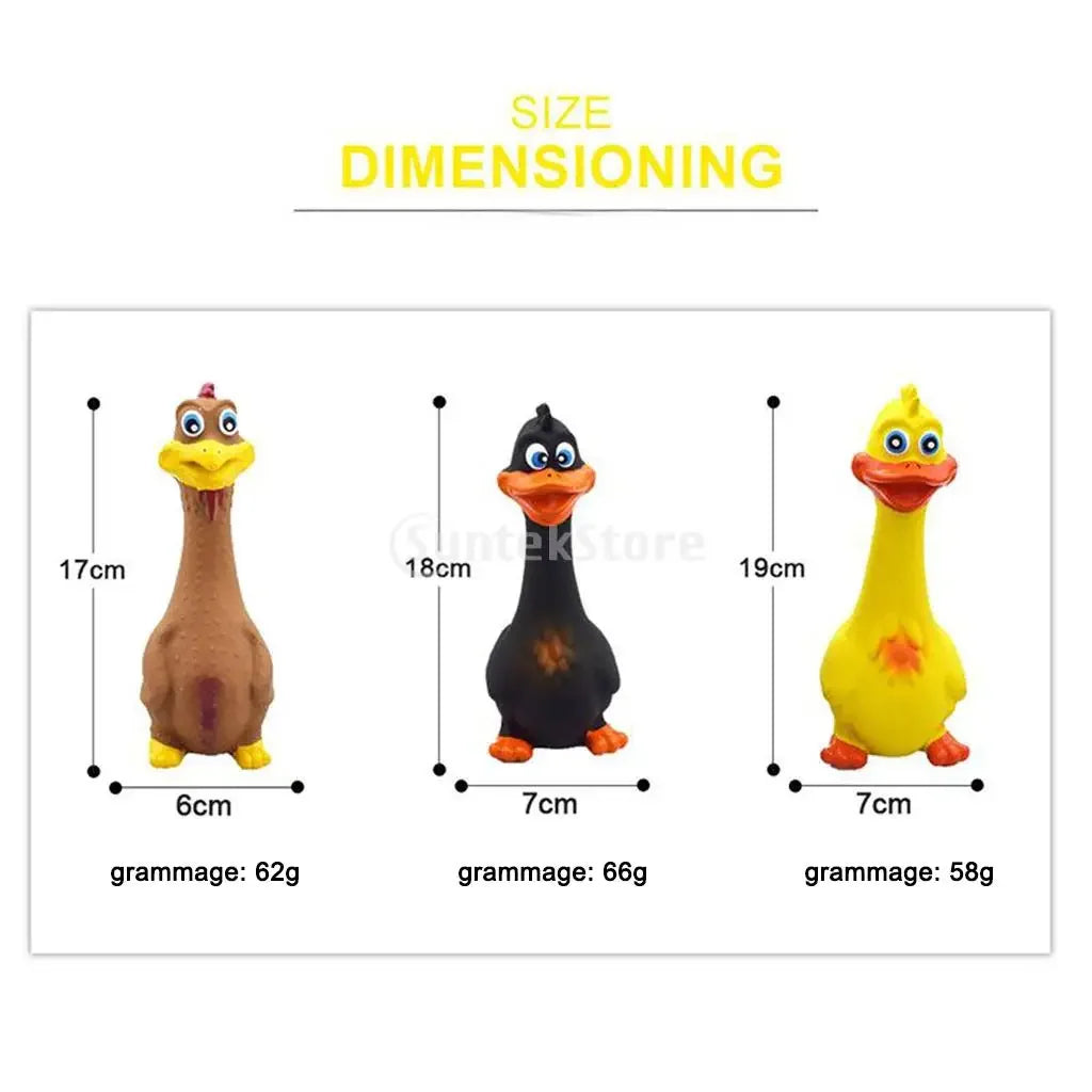 Duck Chicken Dog Toy- Creative Shrilling Squeeze Sound Screaming Chicken Toys - Chew Toy