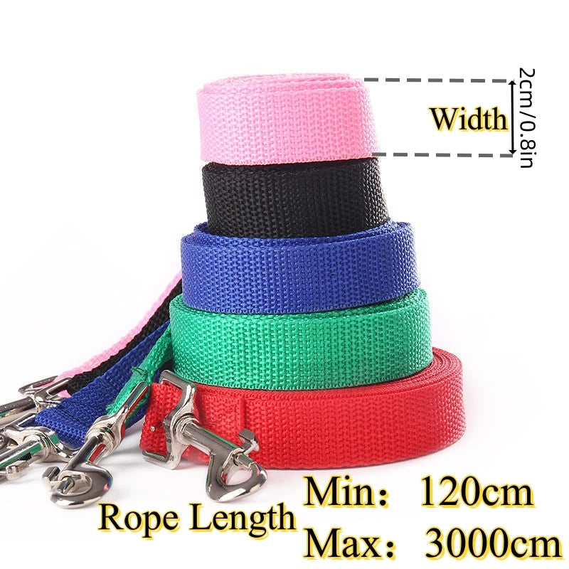 4ft-100ft Nylon Dog Leash Long Leash for Dogs-Extended Control Dog Leashes- Collars/Leashes