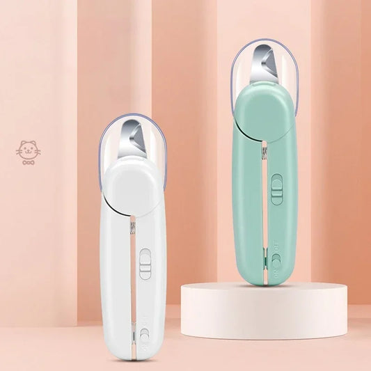 Professional Pet Nail Clipper- Stainless Steel Dog Nail Trimmer- LED Light - Dog Grooming Supplies