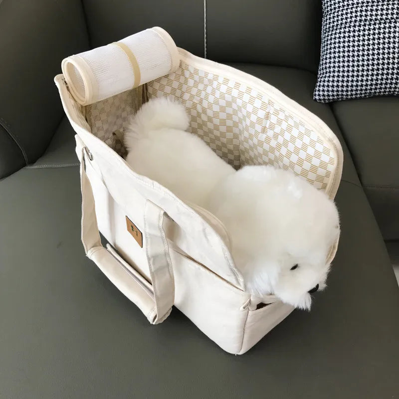 Portable Pet Shoulder Handbag- Dog Carrier Bag- Car Seat- Nonslip Carriers- Safe Bed