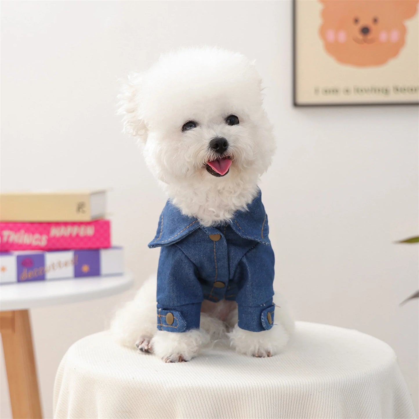 Stylish Floral Print Dog Hoodie Sweatshirt- Winter Warm Dog Coat Jacket- for Small Medium Large Girl Boy Dogs