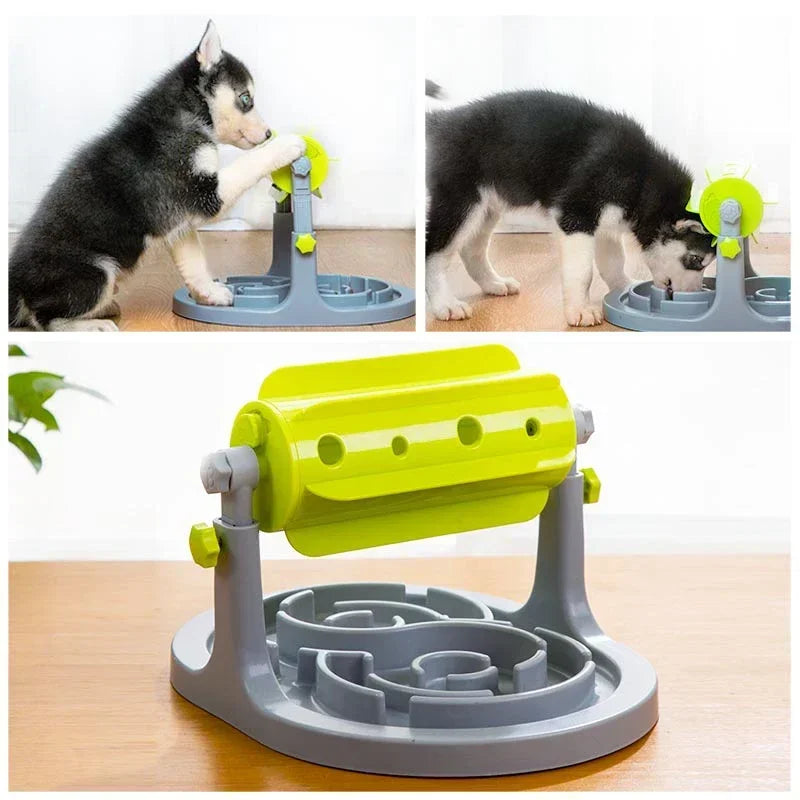 Dog Puzzle Roller Missing Food Toy, Feeding Interactive Toy