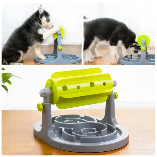 Dog Puzzle Roller Missing Food Toy, Feeding Interactive Toy