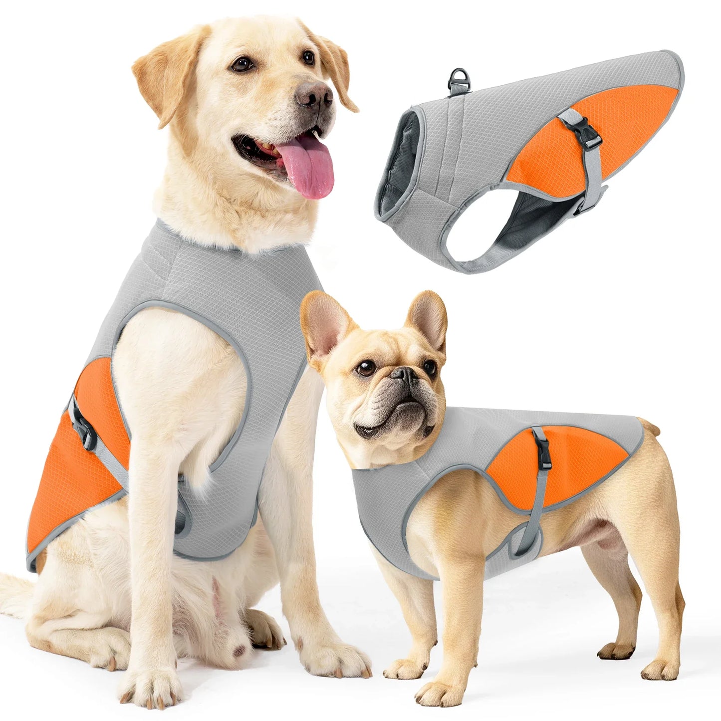 Dog Cooling Vest- Dog Harness Cooler Jacket with Portable Water Bottle for Walking Dog- Outdoor Camping and Hunting Training-Sizes S to 3XL-Costumes/Apparel