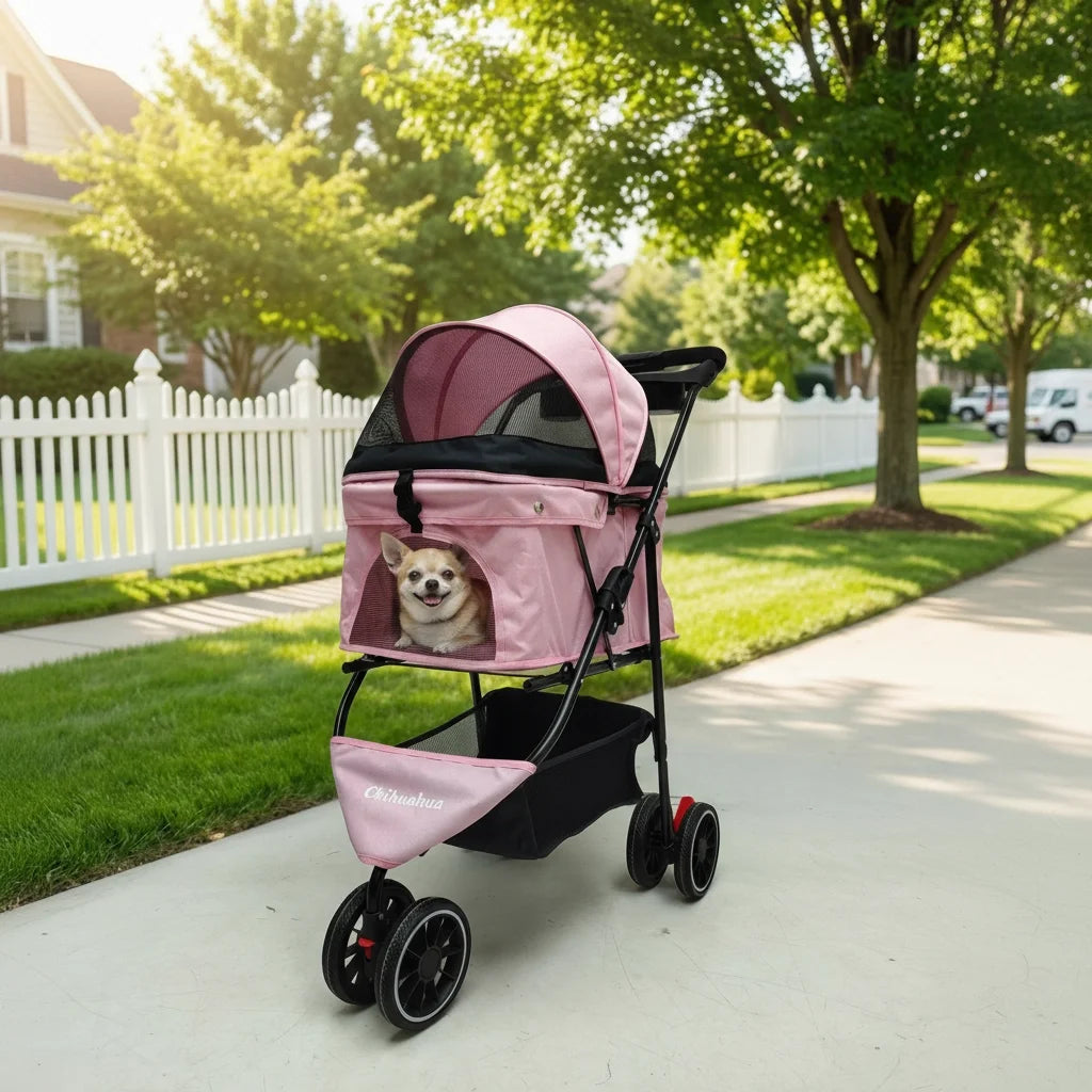 Pet Stroller- For Small Puppy/ Dogs- Foldable-Pet Strollers
