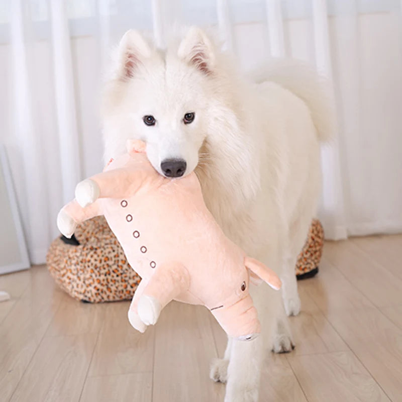 Plush Pig Toy for Small Dogs- Dog Accompanying Sleeping Toys-Dog Toys