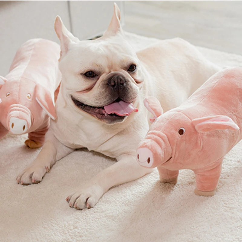 Plush Pig Toy for Small Dogs- Dog Accompanying Sleeping Toys-Dog Toys