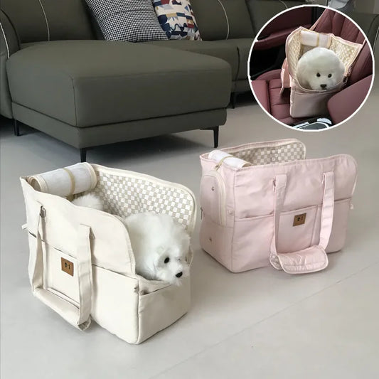 Portable Pet Shoulder Handbag- Dog Carrier Bag- Car Seat- Nonslip Carriers- Safe Bed