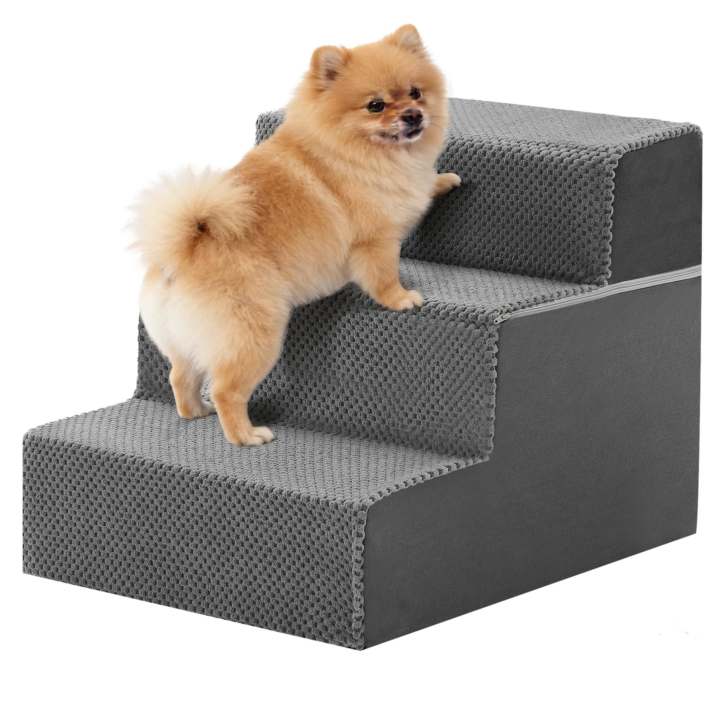 3-5 Step Right Angled Foam Dog Stairs-For Small Dogs Climbing Ladder- Indoor- Non-Slip-Pet Stairs