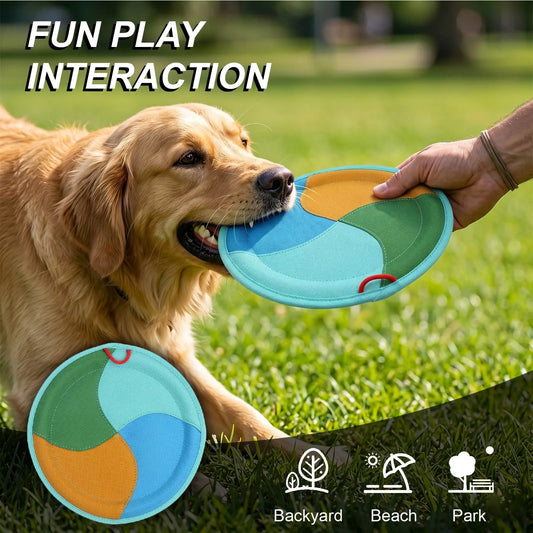 Dog Frisbee- Dog Flying Disc Toy-Designed for Fetching- made of Durable Material with Soft/Thick Edges that are gentle on dogs' teeth/gums Lightweight-Floatable-All breeds-Dog Toys
