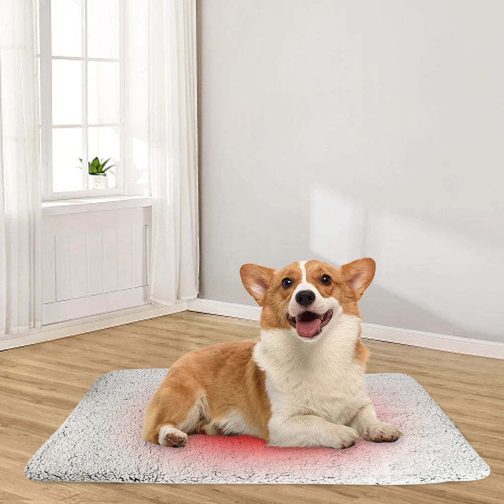 Self-Warming Pet Bed Pad- Self-Heating- Thermal  Mat- Washable- Pet Sleeping Mat- Comfortable for Indoor Cats & Small Dogs-Beds & Blankets