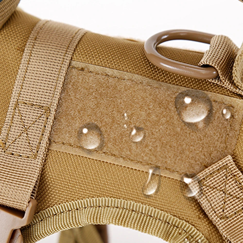 Tactical Puppy Harness Leash Set- For Small Dogs- Adjustable- Harnesses Vest For Training-Military-Collars/Leashes