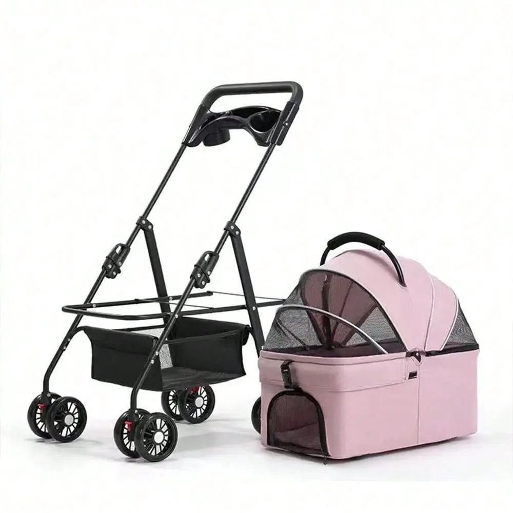 3-In-1 Pet Stroller Suitable For Small And Medium-Sized Dogs, Luxury Large Cat Stroller Detachable Carrier, Suitable For Puppies, Kittens, And Puppies