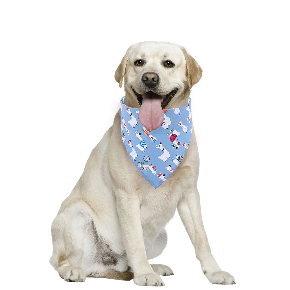Dog Bandanas- Fruit Floral- Spring Washable-Soft-Scarf Kerchief- Summer- Adjustable for Small Medium Large Dogs-Collars/Leashes