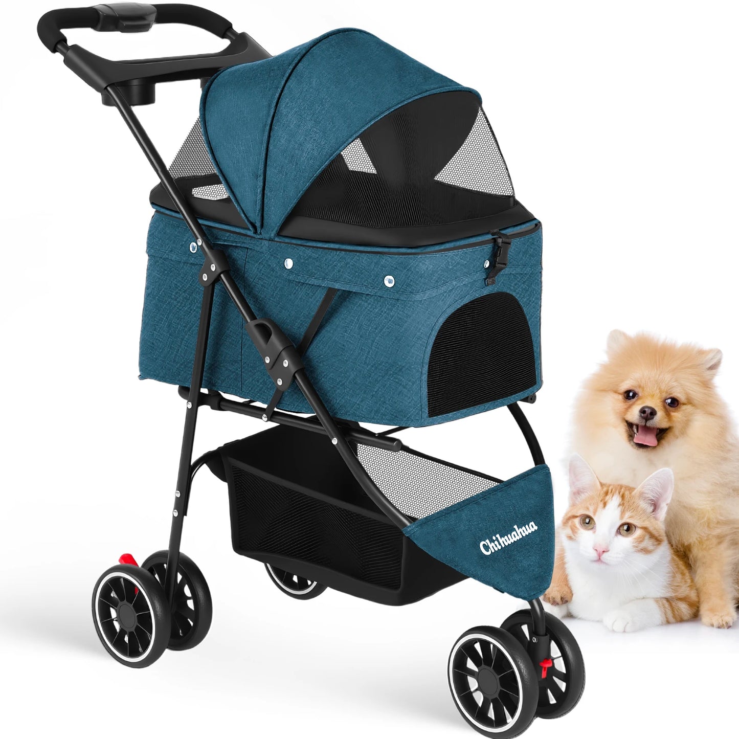 Pet Stroller- For Small Puppy/ Dogs- Foldable-Pet Strollers