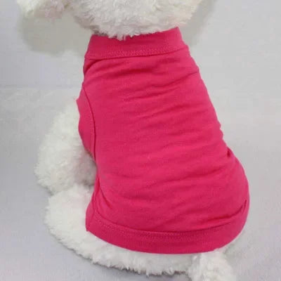 Pure Cotton Dog Vest Shirts- sizes  XS-3XL- Soft Thin T-Shirt-Costumes/Apparel