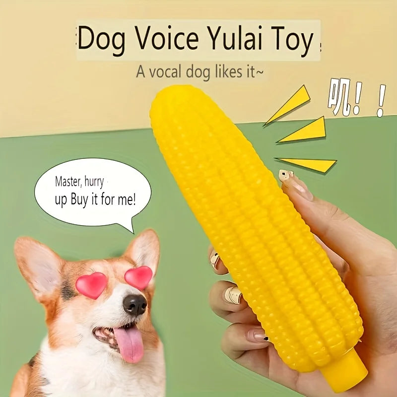 Indestructible Dog Chew Toy- Heavy-Duty Rubber Bone- Corn- Grain Texture for Medium Large Dogs- Powerful Chewers -Dental Care-Dog Toys