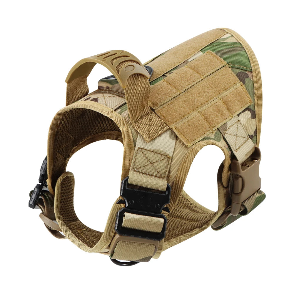 Military Dog Harness/ Collar/ Leash- Bags- Patches Set- Pet Malinois Training Vests-Sizes S to XL- Collars/Leashes