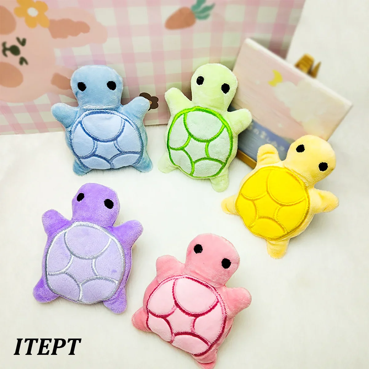 Mini Cute Turtle Dog Plush Toy- Squeaky- Soft and Safe- Good for Dental Health- Suitable for Puppies/Small Dogs-Dog Toys