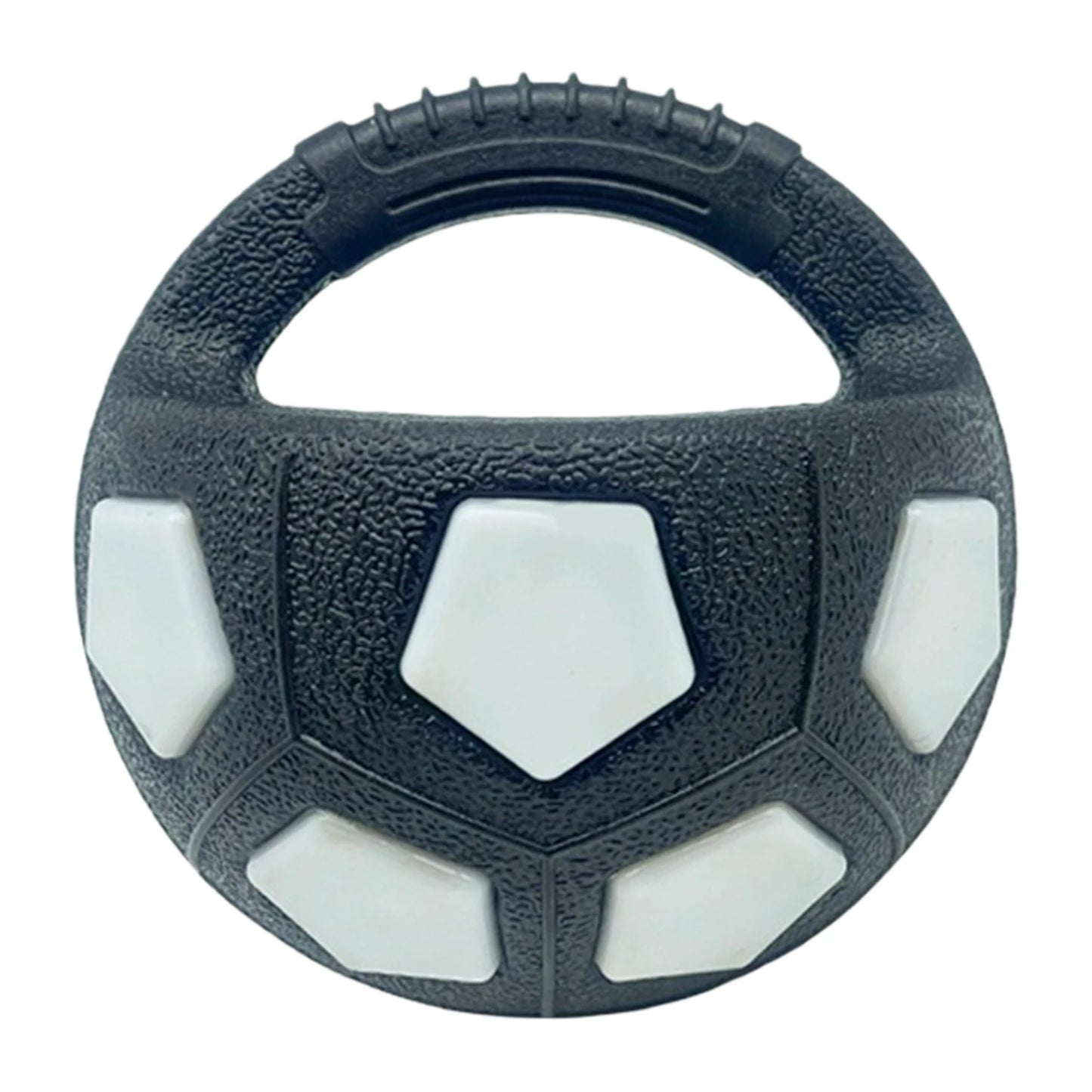 Dog Calming Ball with Handle - Football Shape Toy- Interactive-Squeaky-Dog Toys
