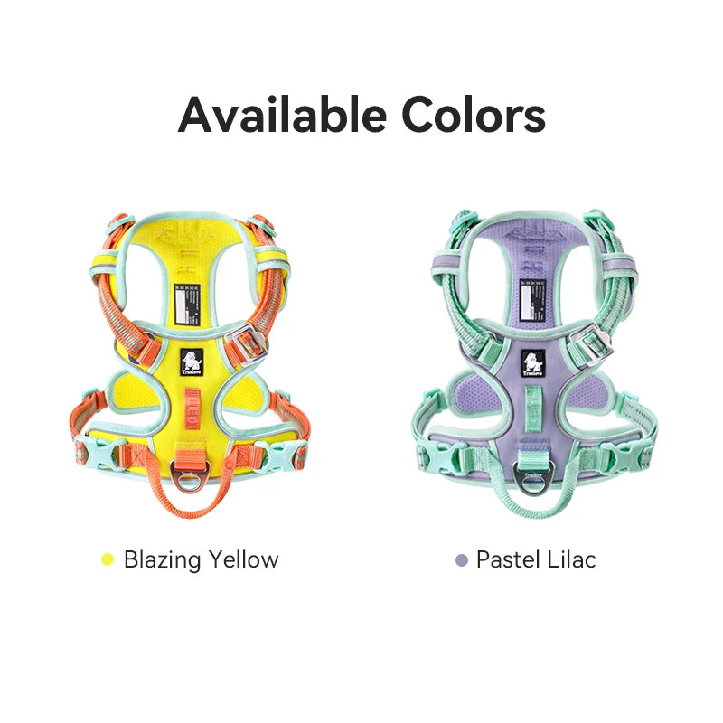 Truelove No Pull Dog Harness- Reflective- Breathable- Adjustable Training Vest-Sizes XS-XL Dogs- Night Walking-Collars/Leashes