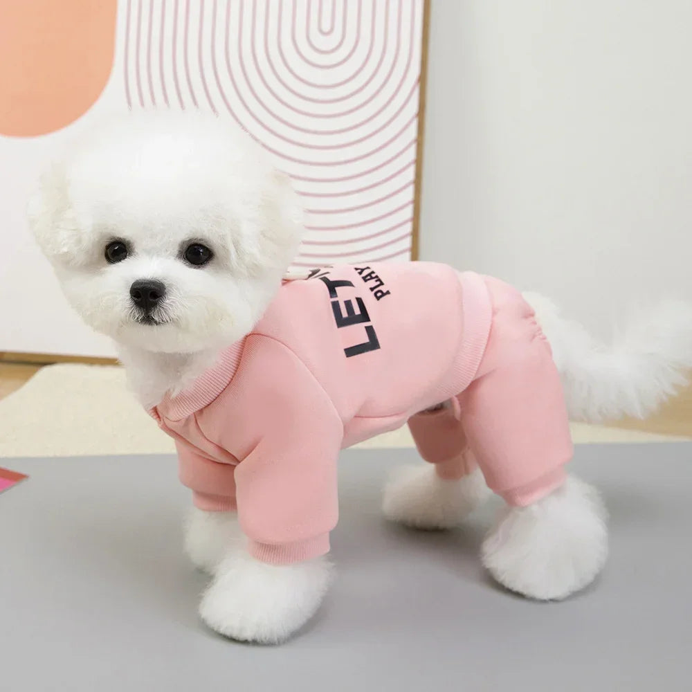 Winter Warm Sweatsuit- 1PC - for Small Medium Dogs- Jumpsuit -Costumes/Apparel