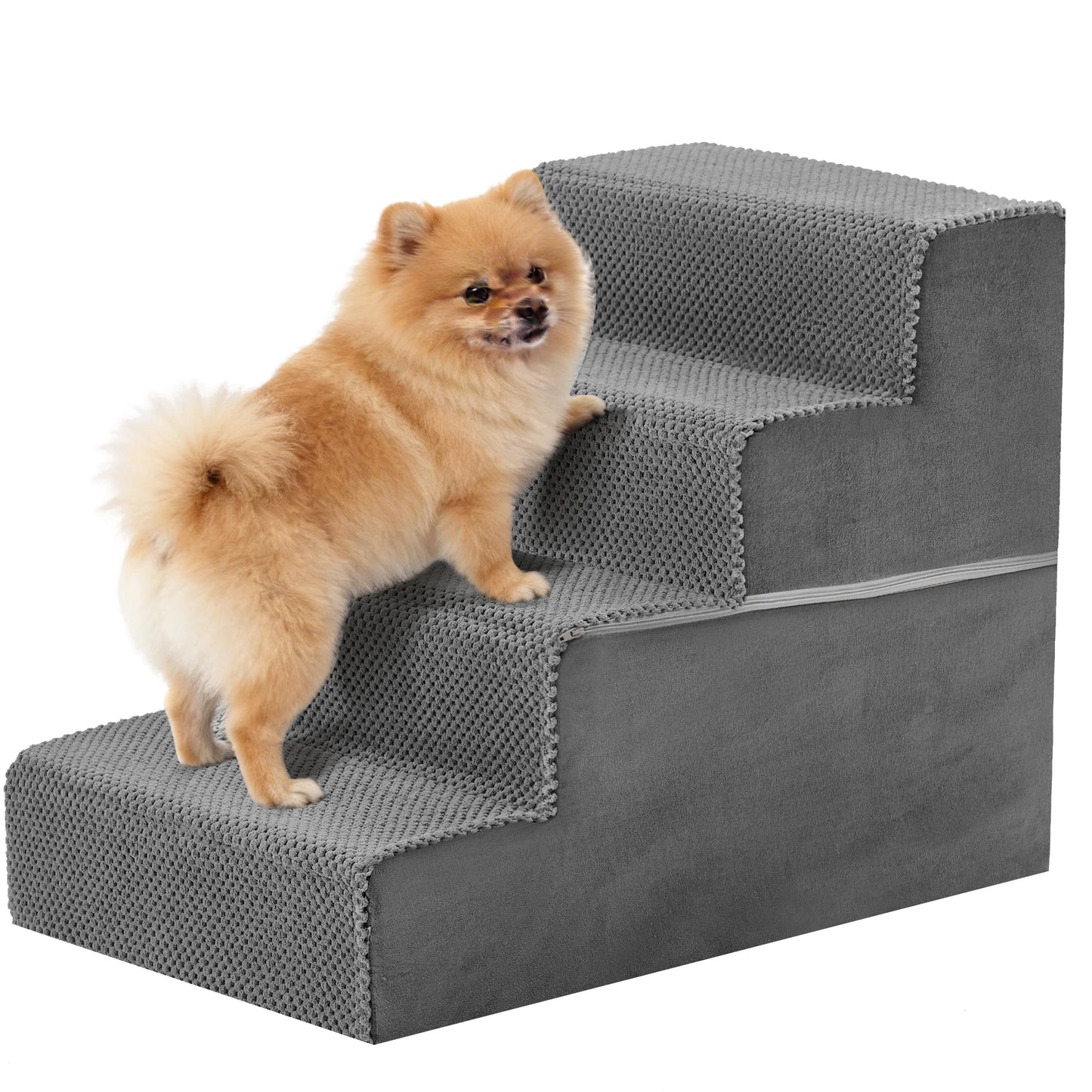 3-5 Step Right Angled Foam Dog Stairs-For Small Dogs Climbing Ladder- Indoor- Non-Slip-Pet Stairs