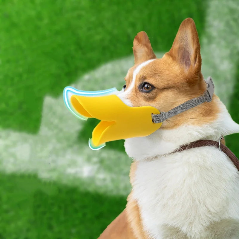 Adjustable Dog Silicone Duck Muzzle- Anti Bite- Stop Barking Pet Accessory -Safe Small to Large Dog Mouthpiece Cover-Sizes SML-Pet Accessories
