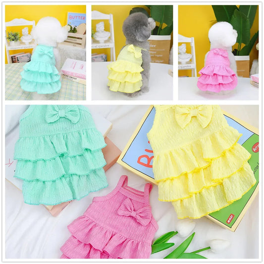 Spring Pet Clothes Dog Princess Dresses for Small Medium Costume