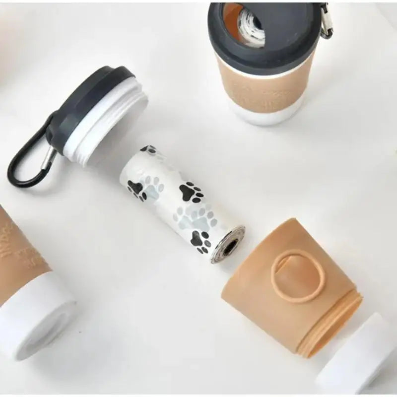 Coffee Cup Poop Dispenser-Portable Poop Trash Can- Dog Garbage Storage -Pet Grooming