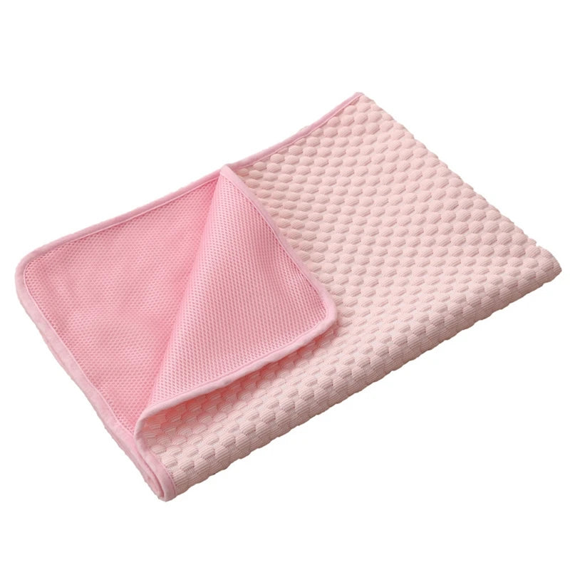 Dog Cooling Mat- Summer Pet Sleeping Pad- Moisture-proof Mattress Cushion- Breathable Blanket