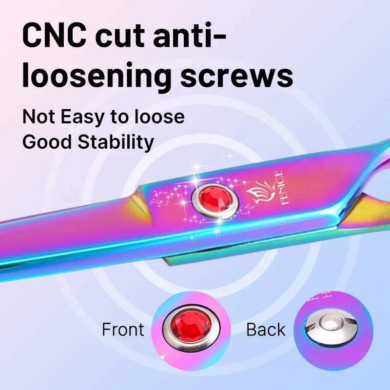 Classical Model home use rainbow & black dog grooming scissors  set for household pet owner