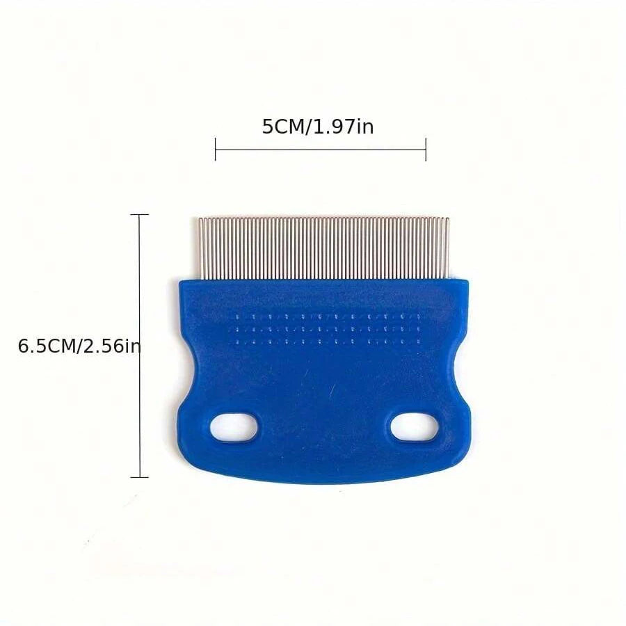 4 Pack Flea Lice Comb- Stainless Steel-Rounded Teeth- Double Sided- Professional-Pet Tear Stain Remover-Pet Grooming