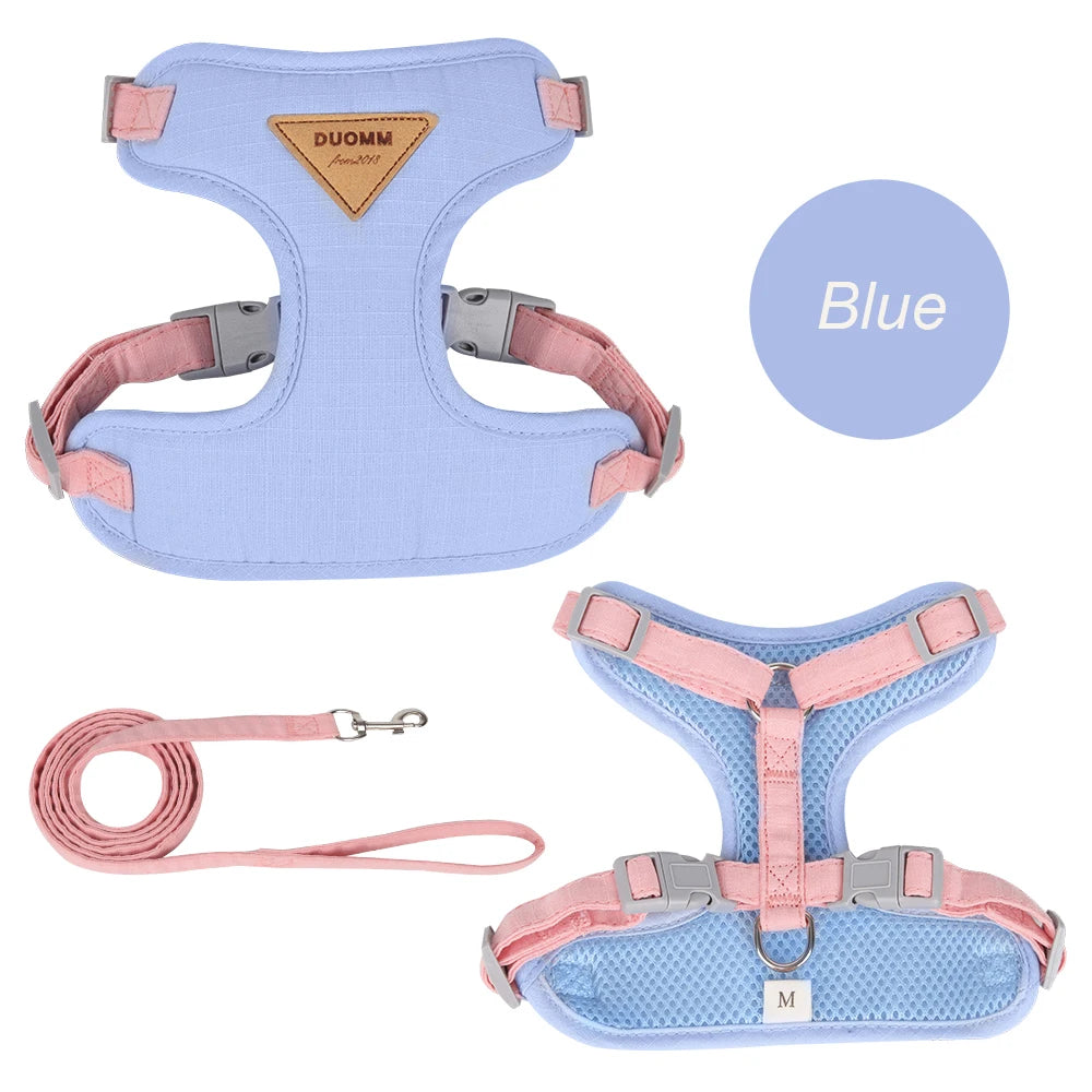 Newest Dog Harness/Leash Set-Adjustable Pet Harnesses Chihuahua Poodle Bichon-Sizes XS to L-Collars/Leashes