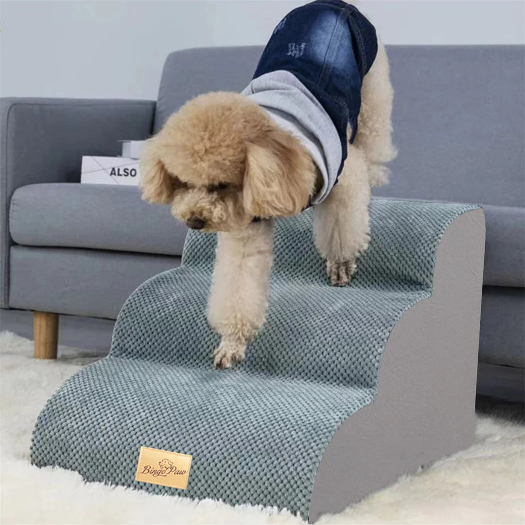 Orthopedic Dog Stairs- High-Density Sponge Foam- Washable Cover-Three Four and Five Steps available