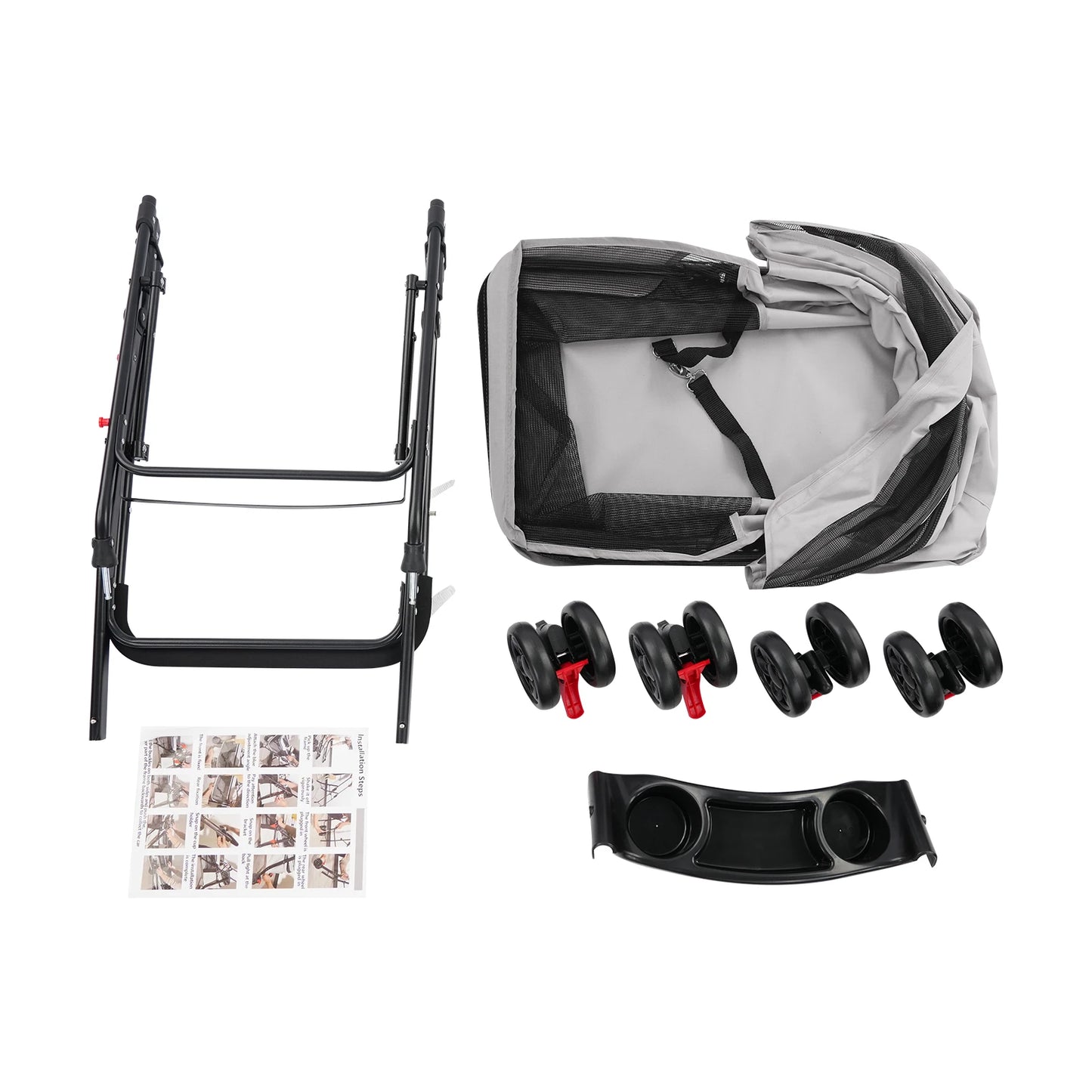 Foldable Lightweight Pet Stroller- For Small To Medium Dogs - Outdoor Dog Walks Is Effortless