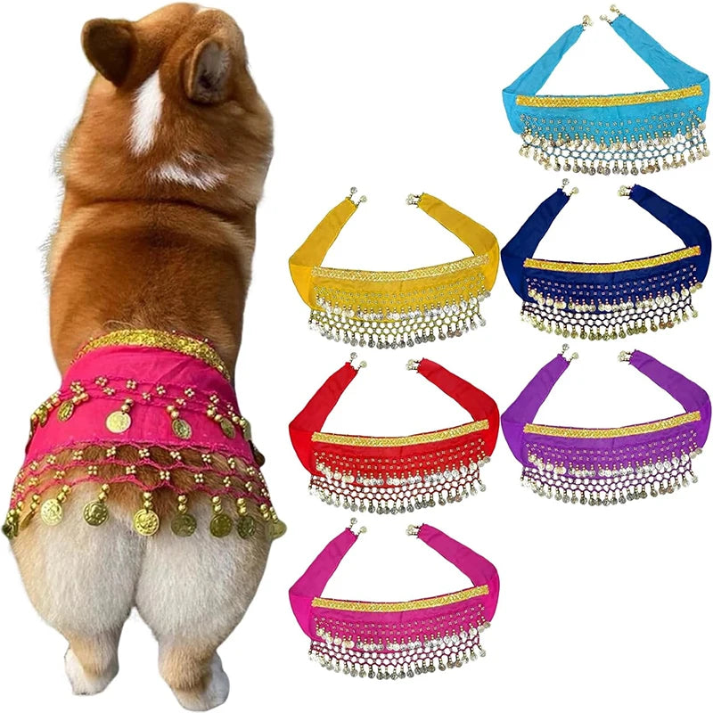 Corgi Belly Dance Hip Towel- Decorative Belt- Dog Skirt-Costumes/Apparel