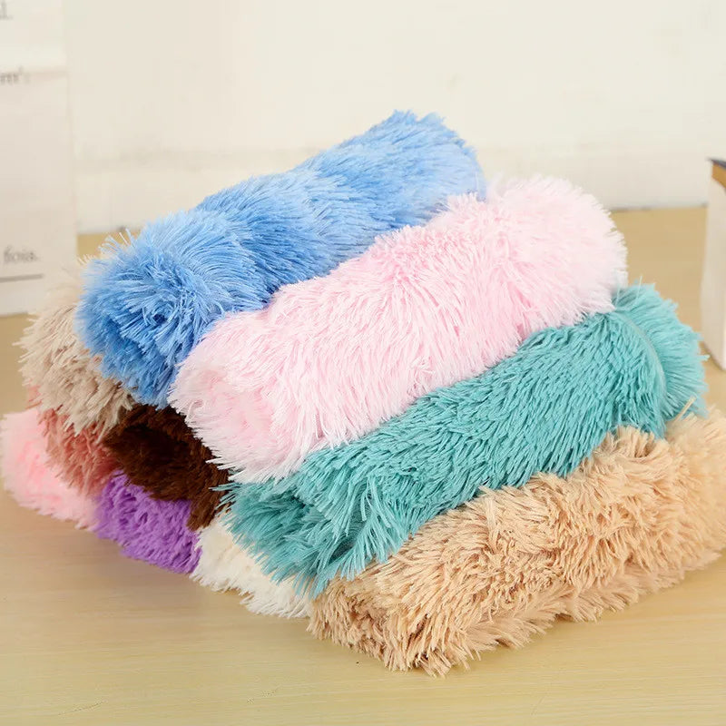 Super Soft Fleece Fluffy Pet Blankets- Extra Warm-Breathable- for Small Medium Large Dogs-Beds & Blankets