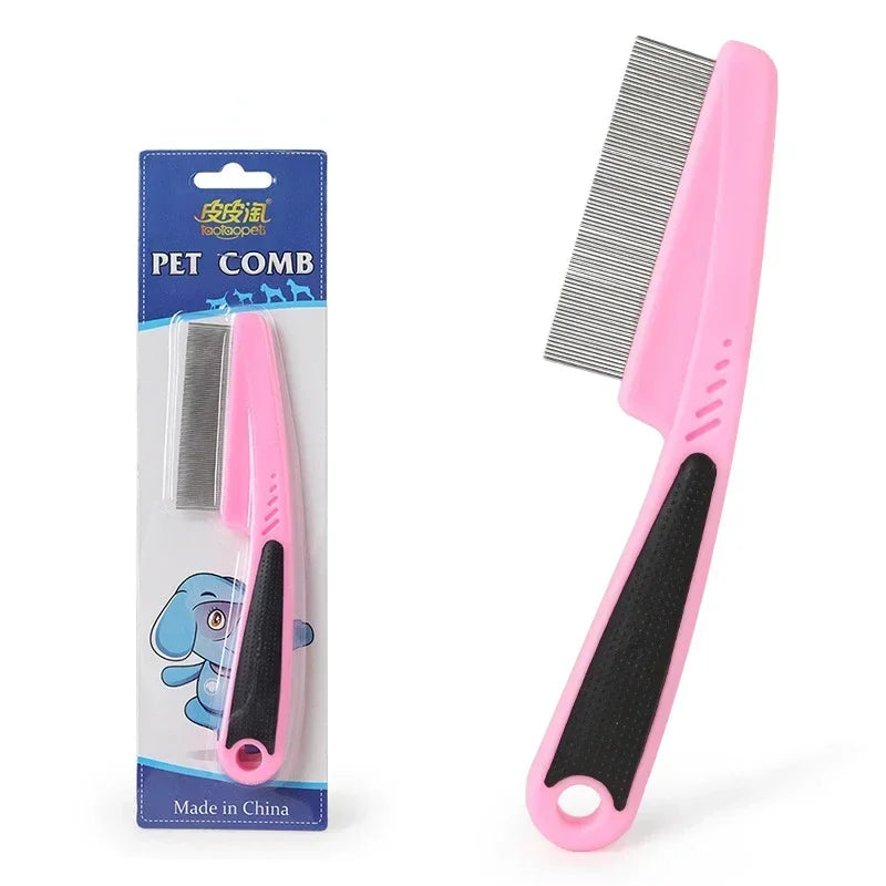 Pet Animal Care Comb Removal Flea Comb for Cat Dog Stainless Steel Needle Grooming Louse Removal