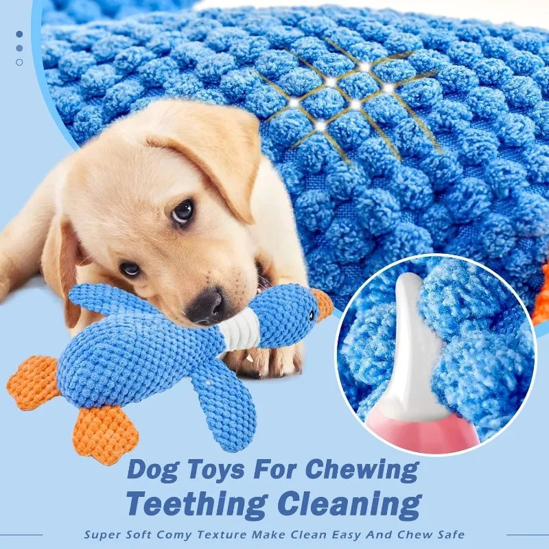 Duck Dog Toys for Aggressive Chewers-Squeak Toy-Dogs Interactive Plush Duck-Dog Toys