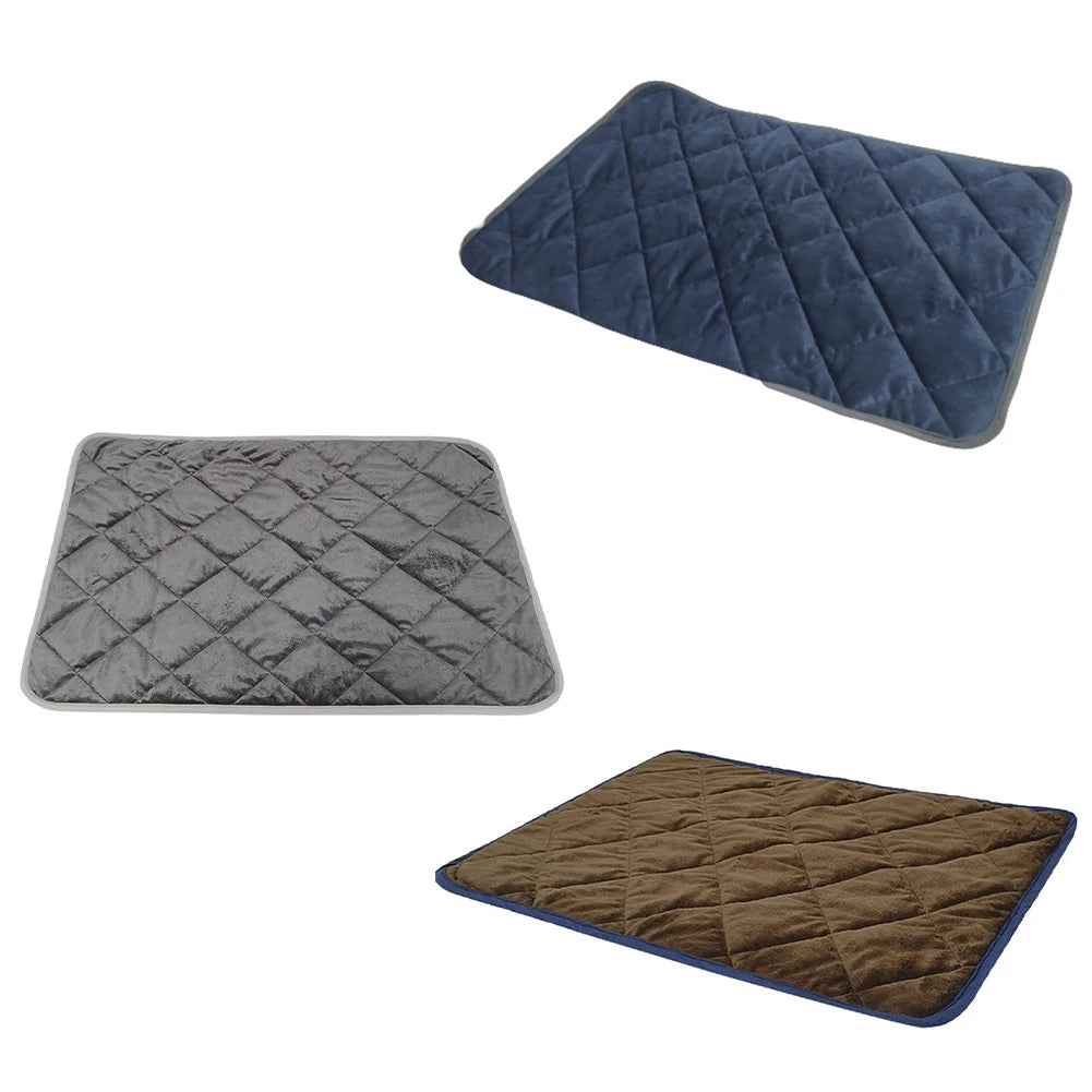 Washable Dog Pet Mat Winter Warming Bed Pad- Self-Warming Thermal Mat -for Dogs Car Seat Cover Anti-Slip bedding Pad
