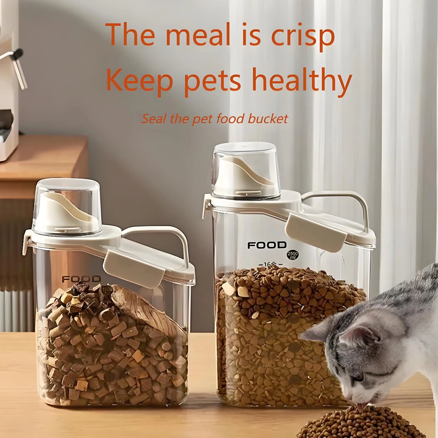 Food storage-Waterproof dog food Storage bucket- Pet sealed Container Freeze-Dried Storage Box