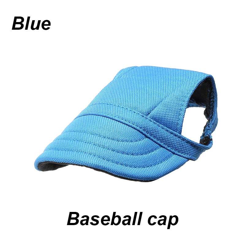 Dog Sunscreen Baseball Cap- Outdoor Sports Hat With Ear Holes- Adjustable- For Small Medium Dogs Cats Caps