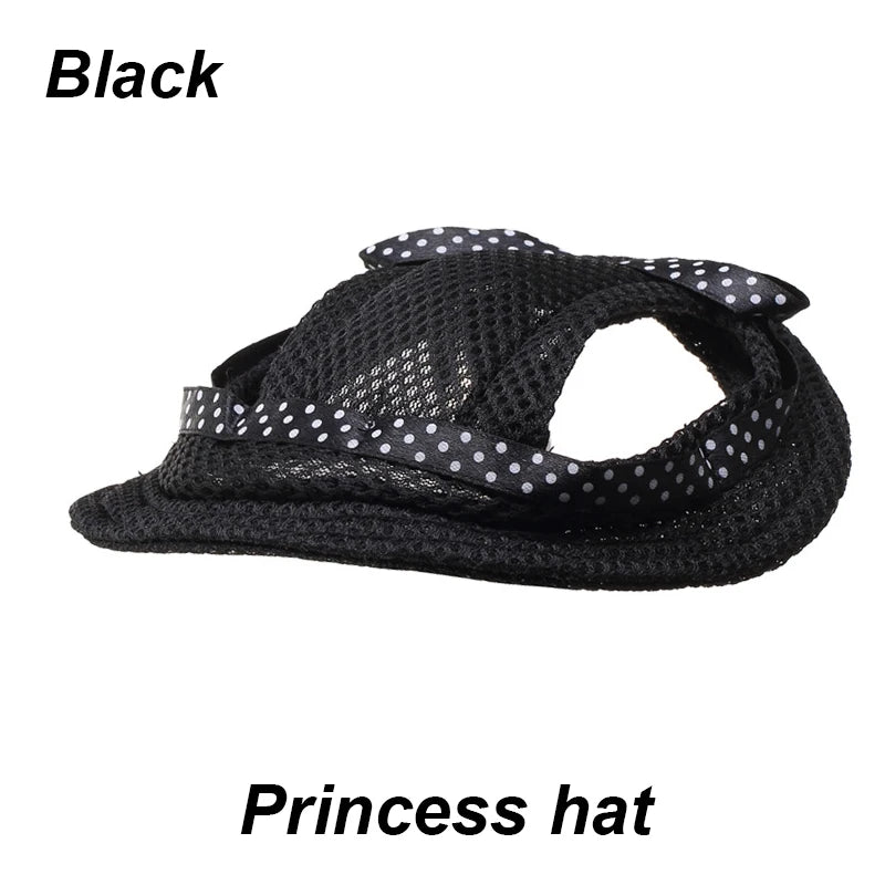 Dog Sunscreen Baseball Cap- Outdoor Sports Hat With Ear Holes- Adjustable- For Small Medium Dogs Cats Caps