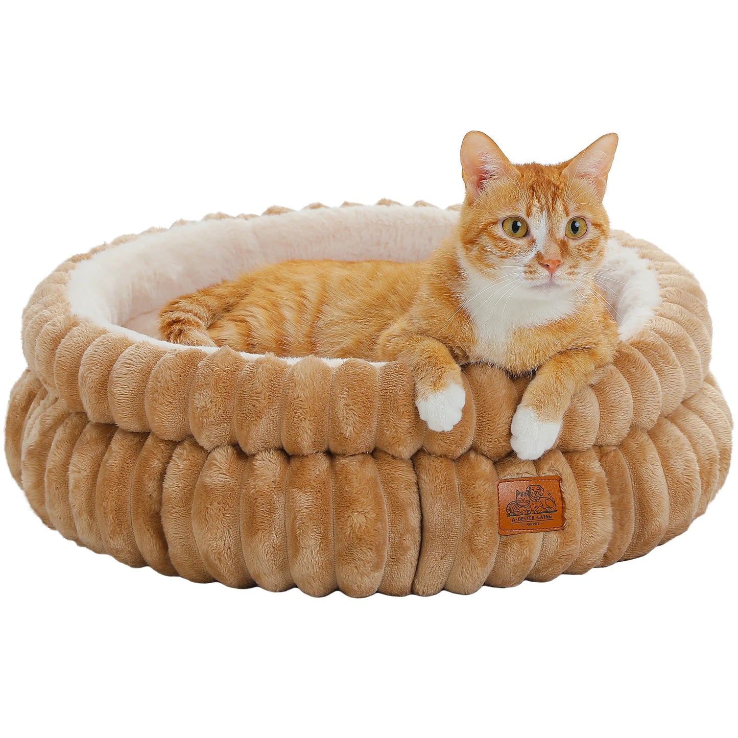 Cozy Dog Bed for Medium Dogs- Indoor- Washable Round Pet Bed House with Anti-Slip Bottom -Suitable for All Seasons-Beds & Blankets