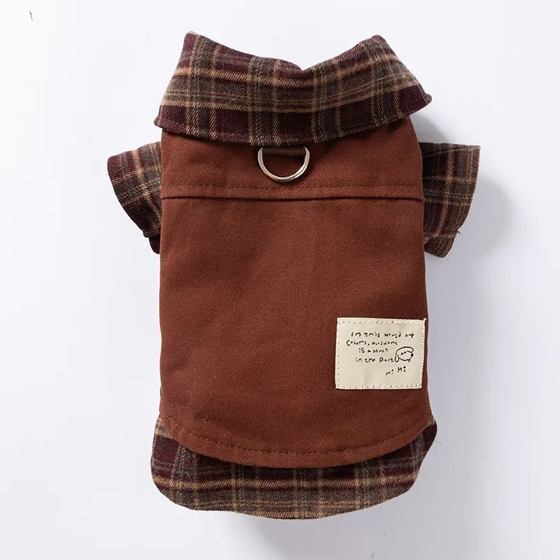 Punk-Style Dog Dress-Teddy American-Style Skirt- Winter Warm Sweatshirt for Small Dogs-Costumes/Apparel