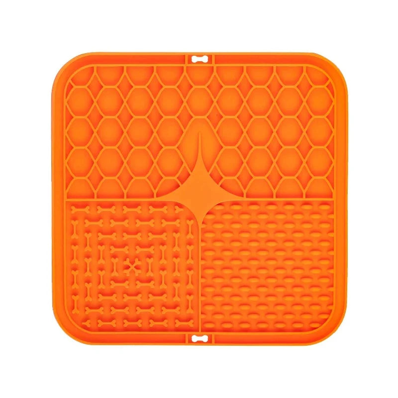 Pet Lick Silicone Mat- Dogs Slow Food Plate -Silicone Dog Sucker Food Training- Pet Bowls/Feeding