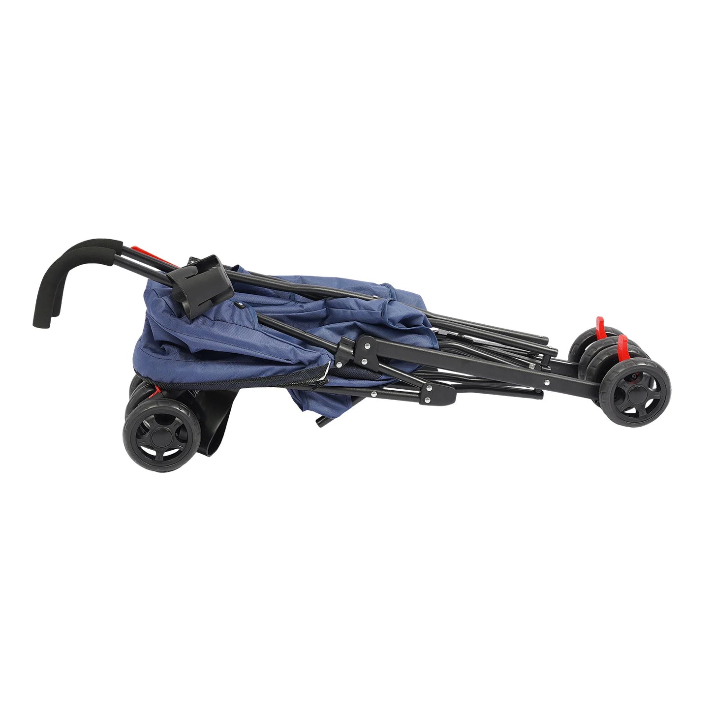 Lightweight Foldable Pet Stroller for Small Medium Dogs- Portable Travel Carrier with Cup Holder- Handle & Rear Storage Pocket