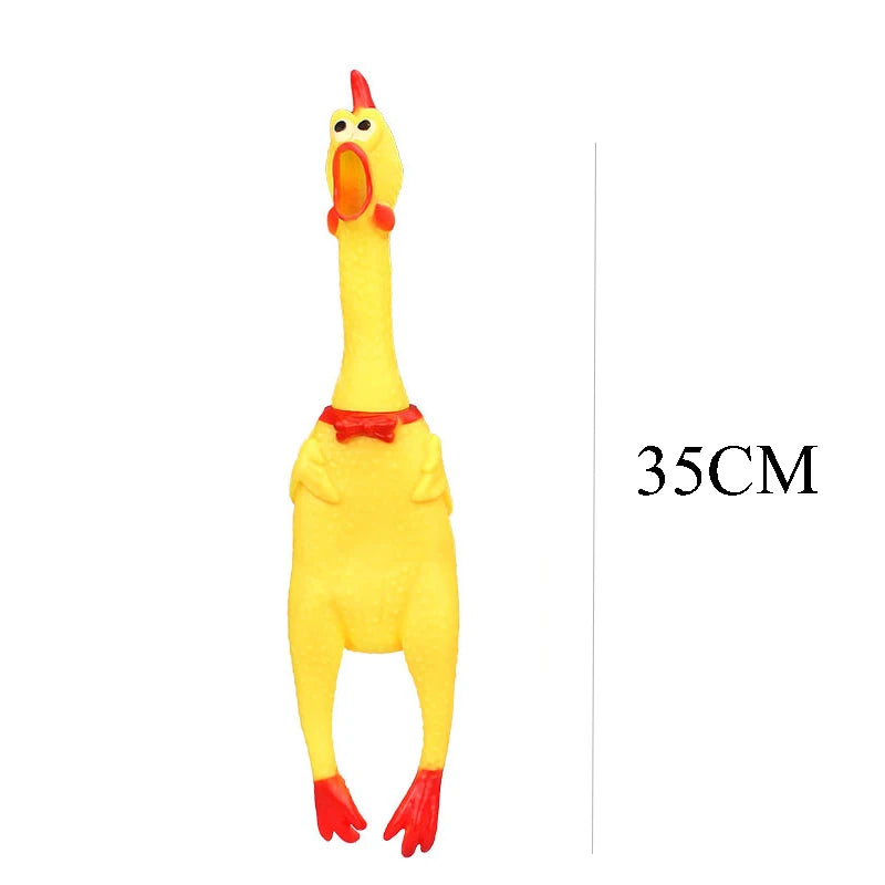 Squeaky Screaming Chicken Pet Toy-Molar Chew- Rubber Toy-Dog Toys